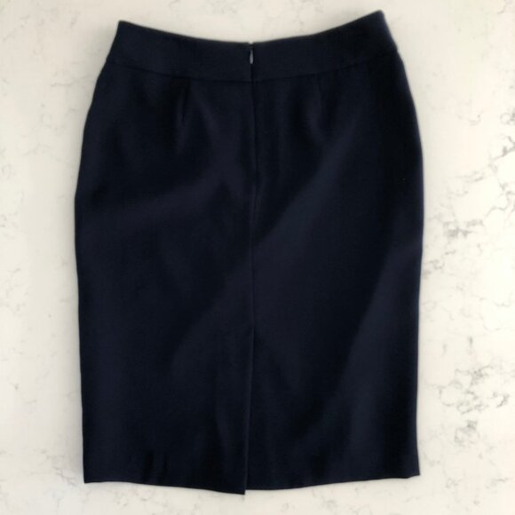 Nine West Suit Separates 100% Polyester Lined Pencil Skirt Navy Size 4 - Picture 5 of 9